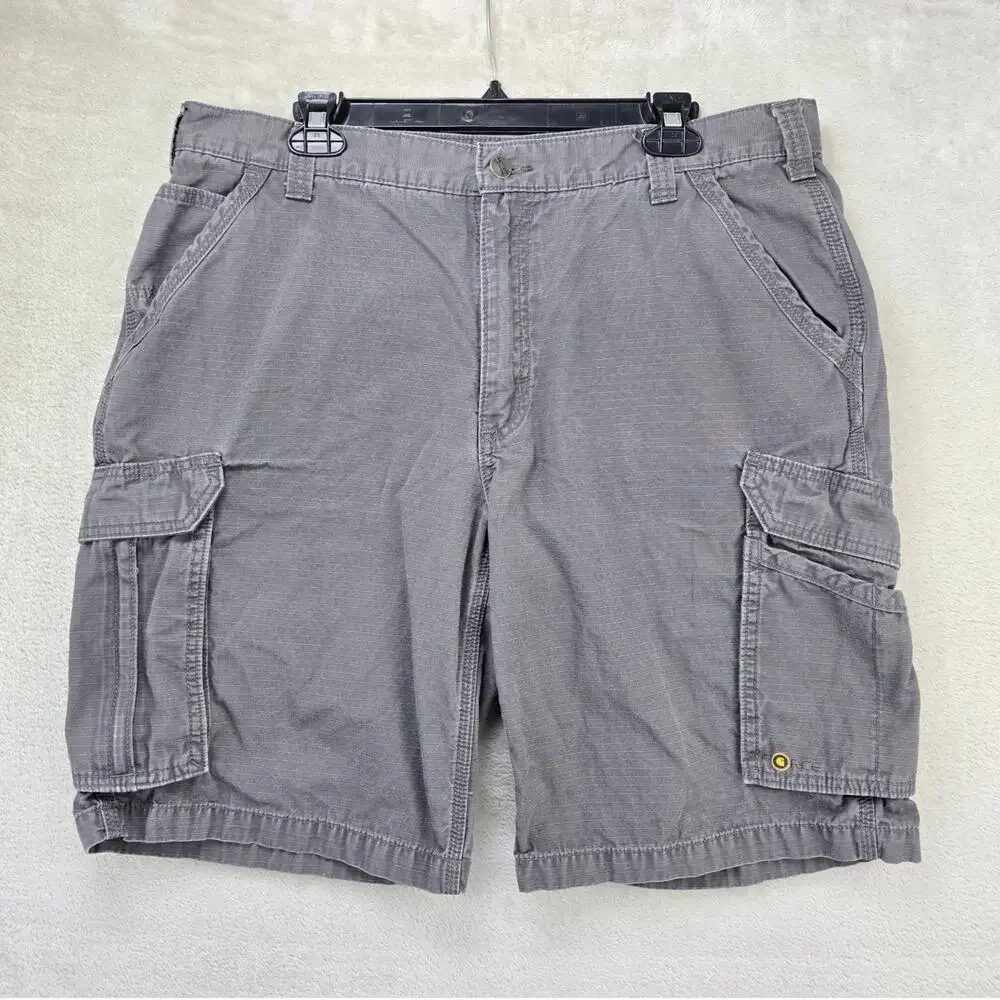 Carhartt Force Tappen Cargo Shorts Mens 38 (Fits 36x10) Gray Relaxed Fit 101168